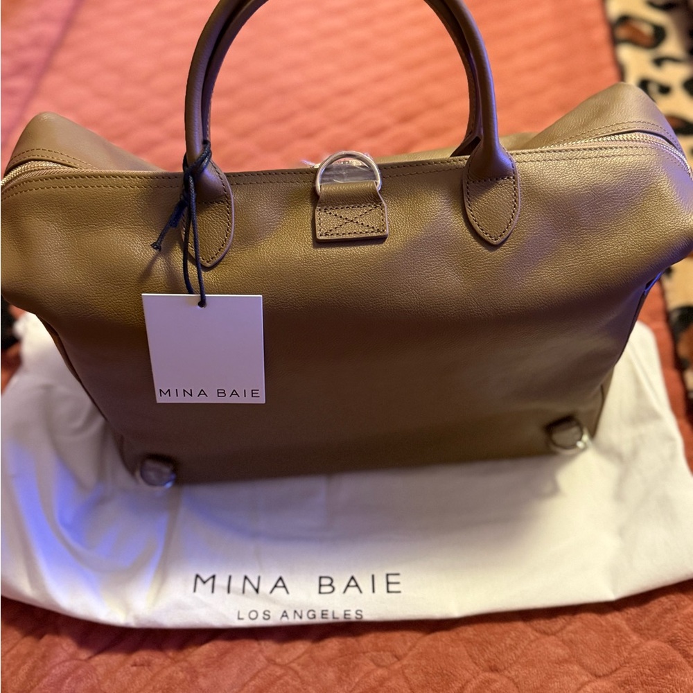 Mina Baie Emmy Midi LEATHER Teddy Color Bag/Backpack New With Tags!! - Picture 5 of 15